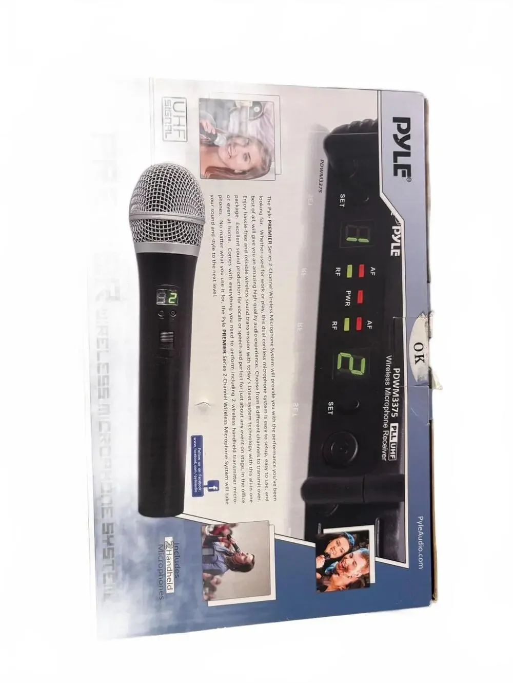 Pyle Premier Series Wireless Mic System Dual Handheld Mics